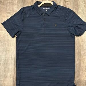 Hurley Men's Striped Navy Polo Shirt